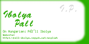 ibolya pall business card